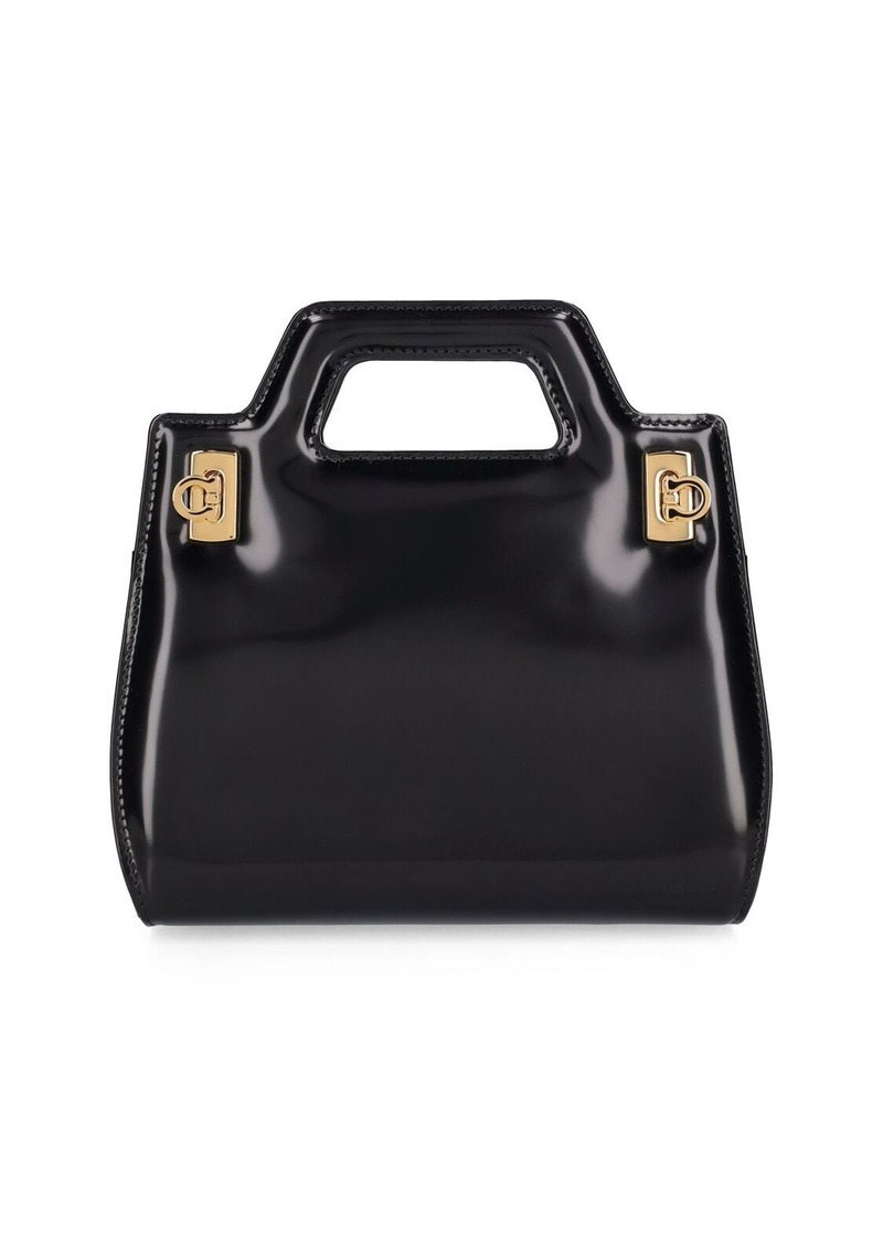 Ferragamo Mini Wanda Leather Top Handle Bag