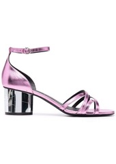 Ferragamo mirrored 60mm heel sandals
