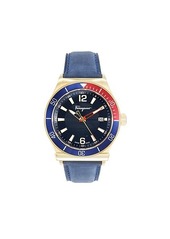 Ferragamo Multicolored Stainless Steel & Leather-Strap Watch