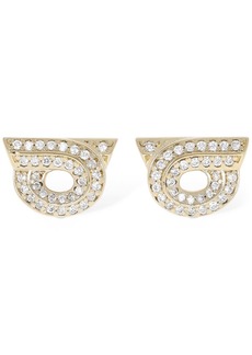 Ferragamo New Gstr 14d Crystal Stud Earrings