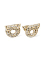 Ferragamo New Gstr 18d Crystal Stud Earrings