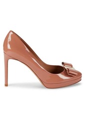 Ferragamo Osimo Bow Almond Toe Pumps