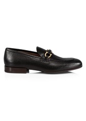 Ferragamo Pago Snake-Embossed Leather Loafers