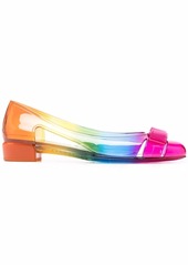 Ferragamo rainbow Vara-bow jelly pumps