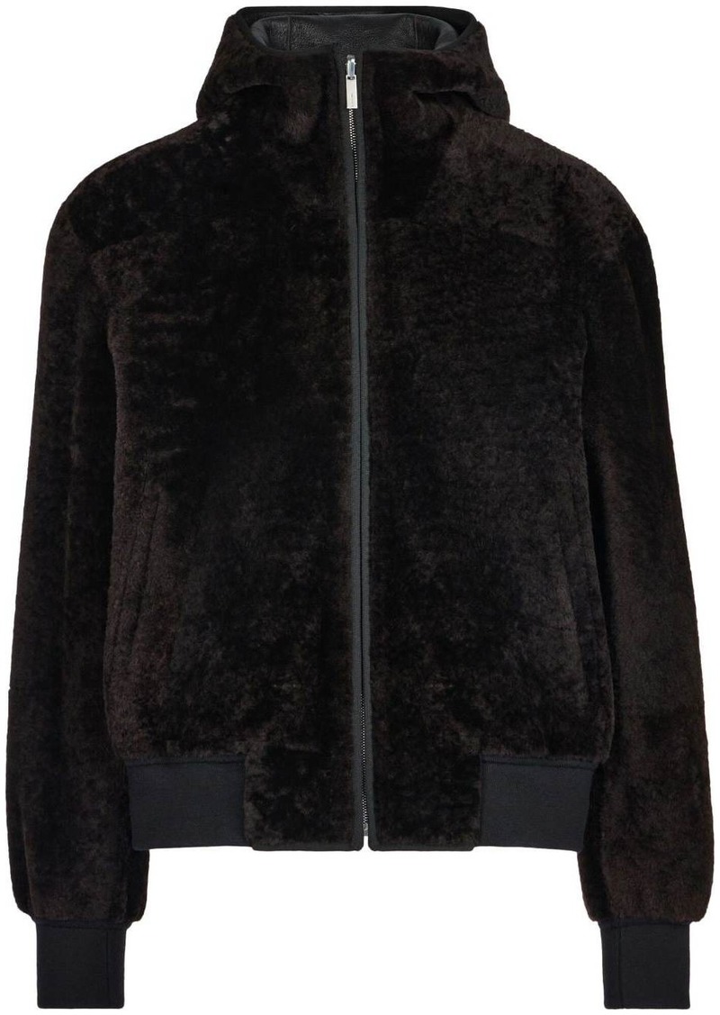 Ferragamo reversible sheep-skin hooded jacket