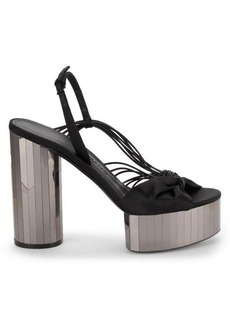 Ferragamo Sabina Bow Block Heel Platform Sandals
