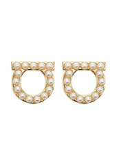 Ferragamo Gancini pearl-embellished earrings