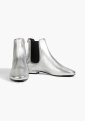 Ferragamo - Aicha metallic textured-leather Chelsea boots - Metallic - US 5