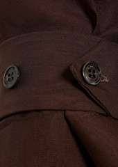 Ferragamo - Chiffon-paneled crepe dress - Black - S