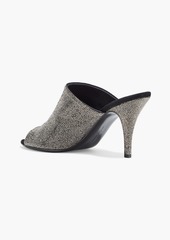 Ferragamo - Crystal-embellished suede mules - Metallic - US 6