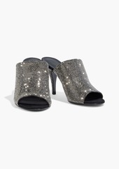 Ferragamo - Crystal-embellished suede mules - Metallic - US 6