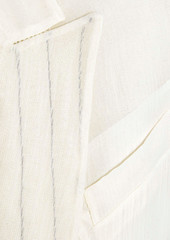 Ferragamo - Double-breasted cotton-gauze blazer - White - IT 36