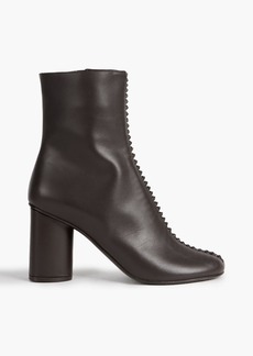 Ferragamo - Joy knotted leather ankle boots - Brown - US 7