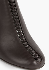 Ferragamo - Joy knotted leather ankle boots - Brown - US 7