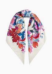 Salvatore Ferragamo - Printed silk-satin twill scarf - White - OneSize