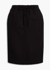 Ferragamo - Suede-trimmed wool skirt - Black - IT 44