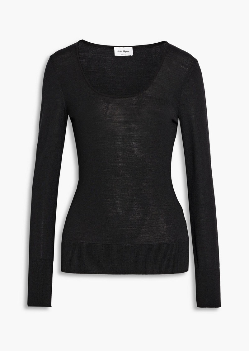 Ferragamo - Wool-blend sweater - Black - XS