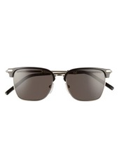 Salvatore Ferragamo 53mm Gancini Square Sunglasses in Light Gold/black at Nordstrom