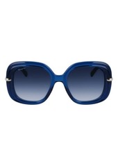 FERRAGAMO 54mm Gradient Rectangular Sunglasses