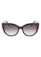 FERRAGAMO 56mm Gradient Cat Eye Sunglasses