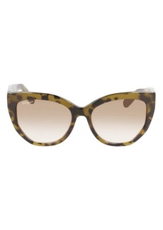 FERRAGAMO 56mm Gradient Cat Eye Sunglasses
