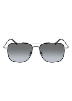 FERRAGAMO 56mm Rectangle Sunglasses