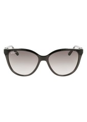 FERRAGAMO 57mm Gradient Cat Eye Sunglasses