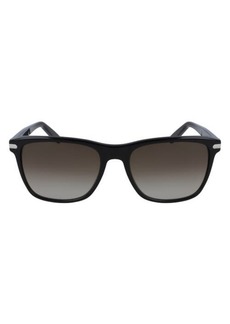 FERRAGAMO 57mm Gradient Rectangle Sunglasses