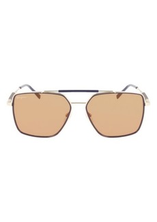 FERRAGAMO 59mm Rectangular Sunglasses