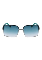 FERRAGAMO 60mm Gradient Rectangular Sunglasses