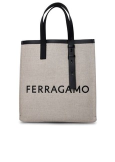 SALVATORE FERRAGAMO Beige canvas bag