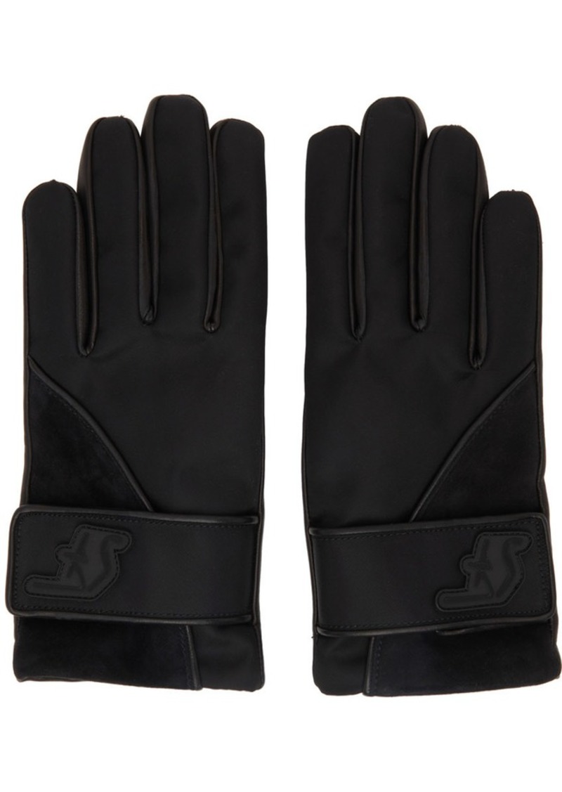 Ferragamo Black Lambskin Gloves