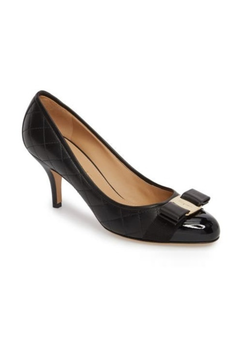 Salvatore Ferragamo Carla Patent Bow Pumps