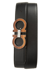 Salvatore Ferragamo Double Gancino Reversible Leather Belt