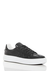 Salvatore Ferragamo Men's Borg Gancini Leather & Suede Sneakers