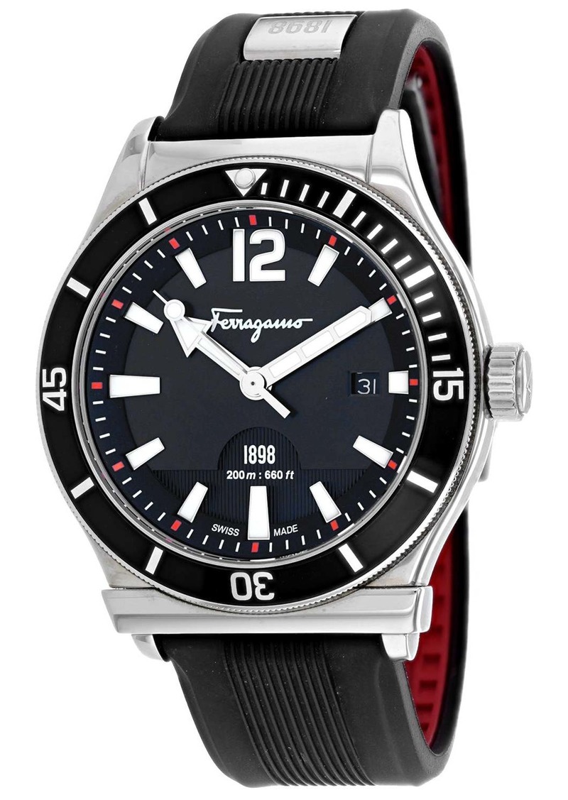 Salvatore Ferragamo Men's Firenze Black Dial Watch