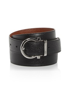 Salvatore Ferragamo Men's Radica Gancini Buckle Leather Belt