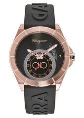 Salvatore Ferragamo Urban Silicon Strap Watch, 43mm