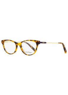 Salvatore Ferragamo Women's Cat Eye Eyeglasses SF2852 638 Rust Havana/Gold 52mm