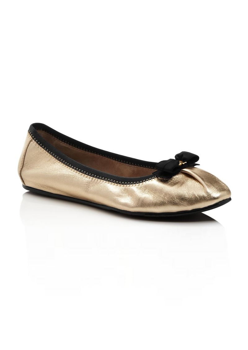 metallic ballet flats womens