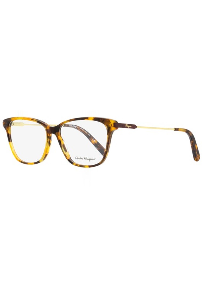 Salvatore Ferragamo Women's Rectangular Eyeglasses SF2851 638 Rust Havana/Gold 54mm