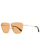 Salvatore Ferragamo Women's Rectangular Sunglasses SF240S 789 Gold/Green 63mm