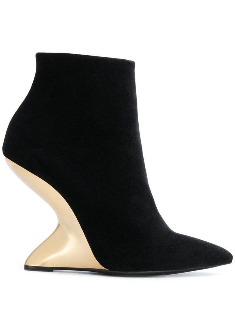 Ferragamo sculpted-heel ankle boots