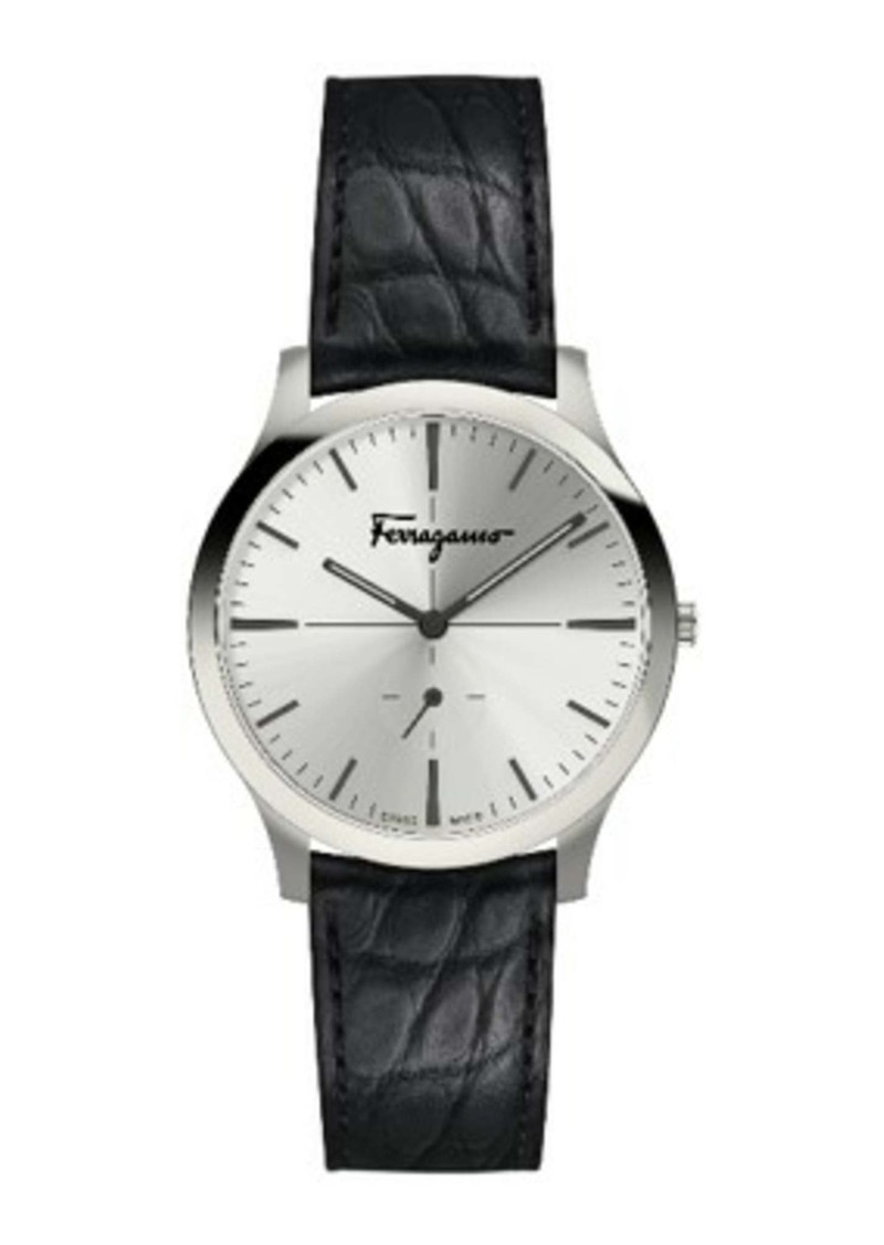 Ferragamo Slim Formal Leather Watch