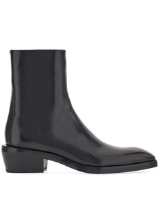 Ferragamo squared-toe leather ankle boots