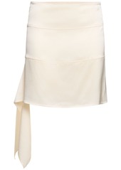 Ferragamo Stretch Silk Satin Mini Skirt