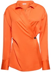 Ferragamo Stretch Viscose Wrap Shirt