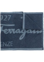 Ferragamo two-tone logo wool scarf