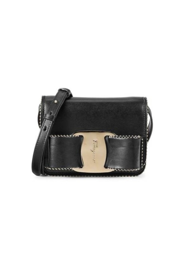 Ferragamo Vara Bow Leather Crossbody Bag