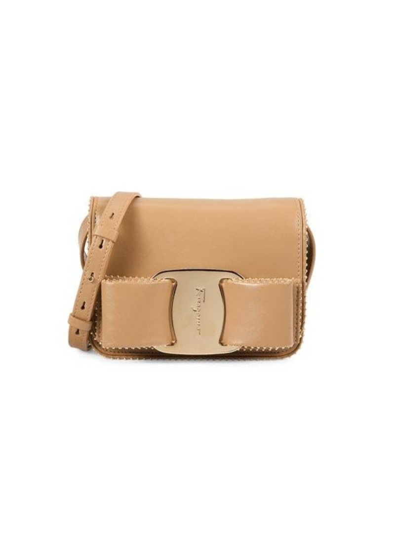 Ferragamo Vara Bow Leather Crossbody Bag